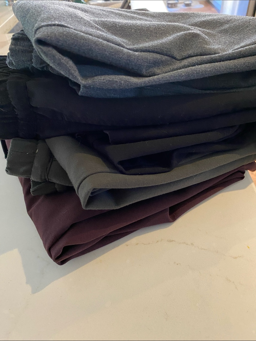 4/$25 Reitmans Timeless Wide-Leg Pants. Petite small - charcoal/black/plum/olive